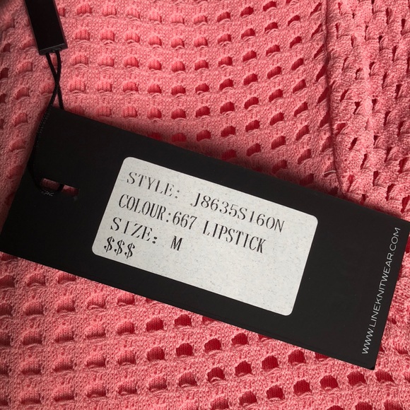 NWT LINE sz M pink fishnet dress - Picture 6 of 6